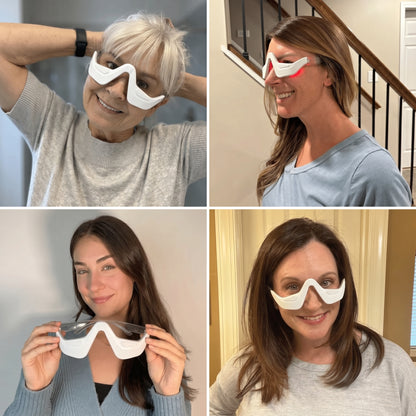AloraEyes® 2-in-1 Red Light Therapy + EMS To Erase Eye Bags